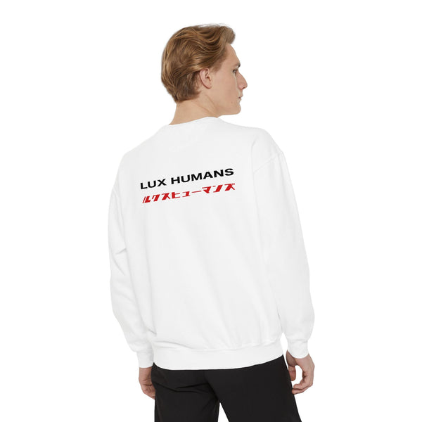 LUX HUMANS Edgy Unisex Sweatshirt with Graphic Design Logo , Perfect for Casual Outings, Trendy Streetwear, Cool Gift Idea, Layering Essential, Unique [...]