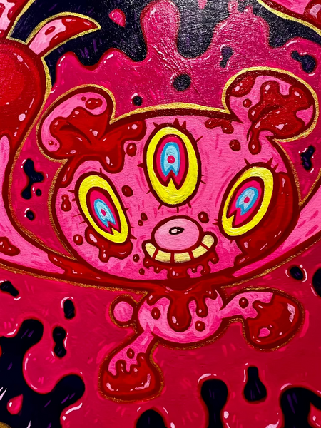 Zoë Moss - Psycho Gloomy - Original Artwork - Gloomy Bear Exhibition