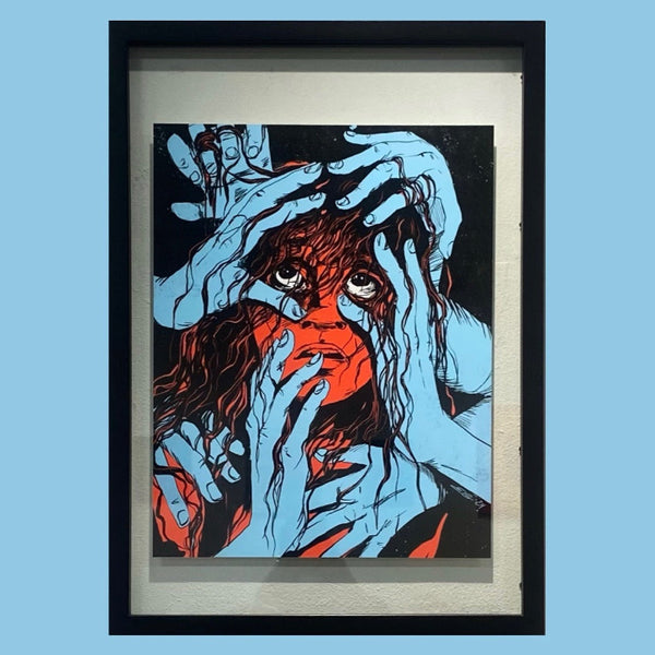 Evangeline Gallagher - "The Horror" Framed Print | Crimson Shadows: Italian Horror Art Exhibition