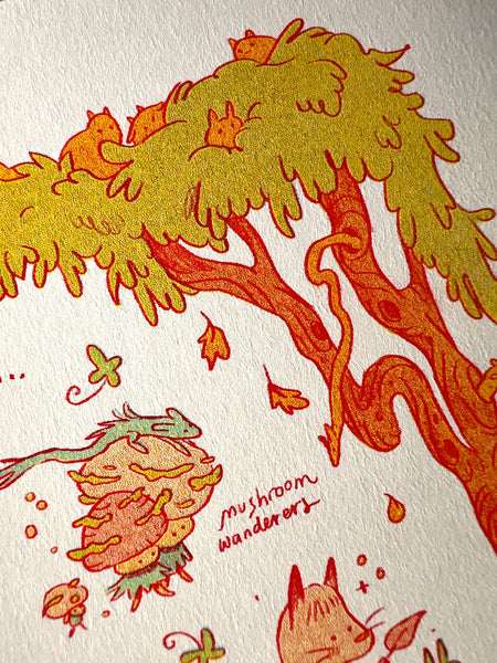 Natalie Andrewson - The Creatures of Autumn Riso Print
