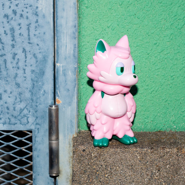 Kiriko Arai - Wolf Kun - Pink Bubble Gum  Sofubi - Kiriko Solo Exhibition