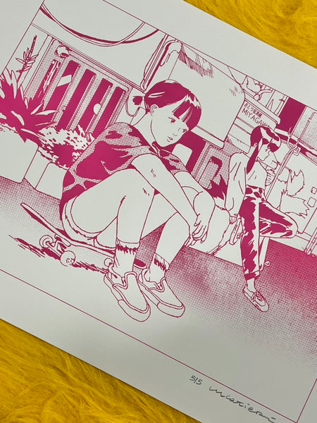Luca Tieri - Asagaya Silk Screen - No Frame - Lily in LA Exhibition