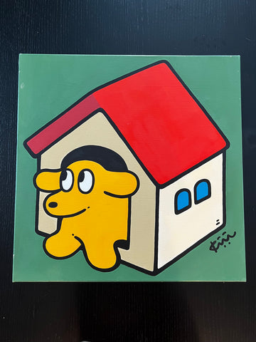 Kiriko Arai - Dog and Home Original Painting - Kiriko Solo Exhibition