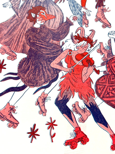 Natalie Andrewson - And So The Journey of the Night Descends Riso Print