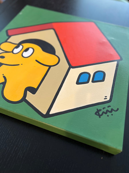 Kiriko Arai - Dog and Home Original Painting - Kiriko Solo Exhibition