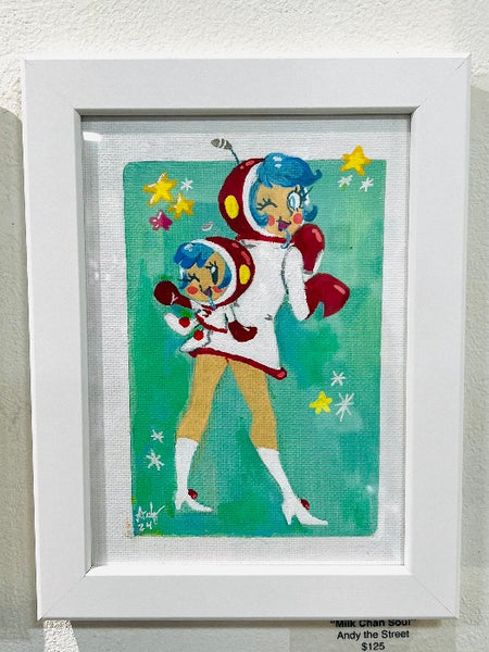 Andy the Street - "Super Milk Chan Soul" Framed Art ( Super Milk Chan Tribute Art Show )