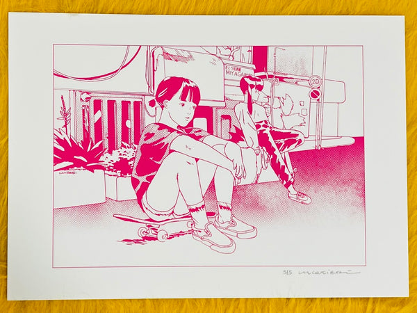 Luca Tieri - Asagaya Silk Screen - No Frame - Lily in LA Exhibition