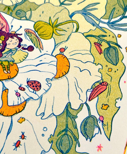 Bug Fairy Riso Print