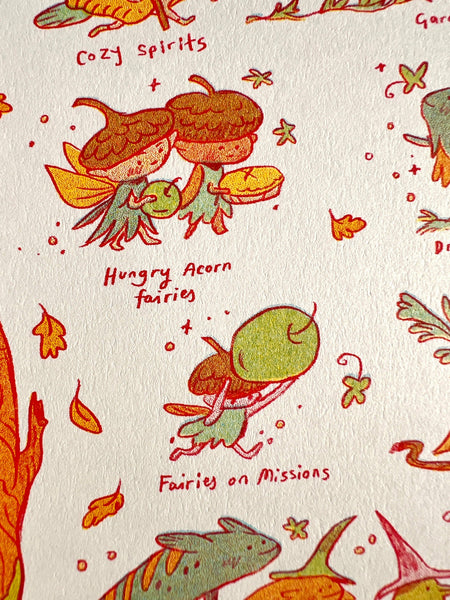 Natalie Andrewson - The Creatures of Autumn Riso Print