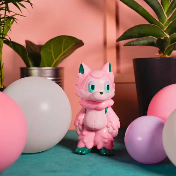 Kiriko Arai - Wolf Kun - Pink Bubble Gum  Sofubi - Kiriko Solo Exhibition