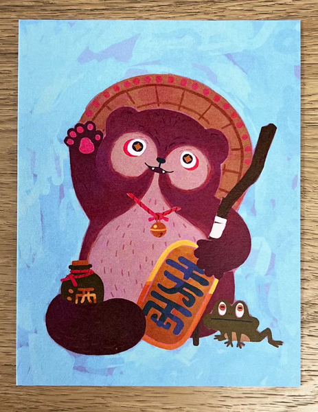 Sophia Du - Maneki Tanuki - Art Print- Maneki Neko Exhibition