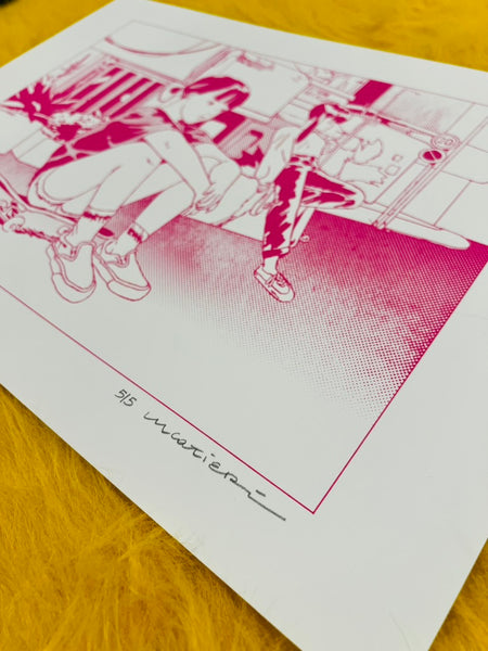 Luca Tieri - Asagaya Silk Screen - No Frame - Lily in LA Exhibition