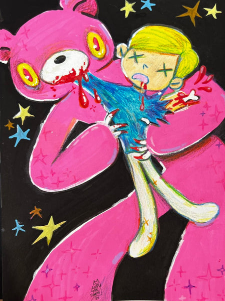AndytheStreet - Gloomy Devouring His Son -  (SOLD OUT ) Original Artwork - Gloomy Bear Exhibition