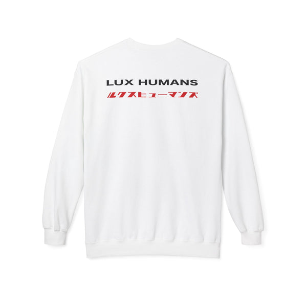 Lux Humans Crewneck Sweatshirt, Unisex Fleece Top, Trendy Streetwear, Cozy Gift, Casual Wear, Unique Design