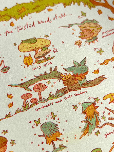 Natalie Andrewson - The Creatures of Autumn Riso Print