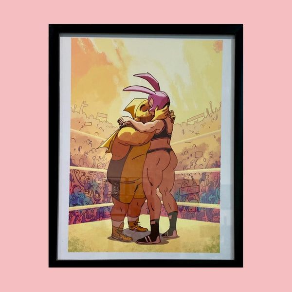 Kasey Williams - "Kiss Cam" Framed Art Print | Power Slam!: Pro Wrestling Show