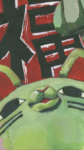 Asher Borison - Maneki Neko Hat Girl - Original Art- Maneki Neko Exhibition