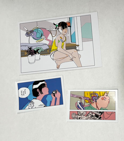 Luca Tieri - Postcard & Sticker Set -  Lily in LA Exhibition