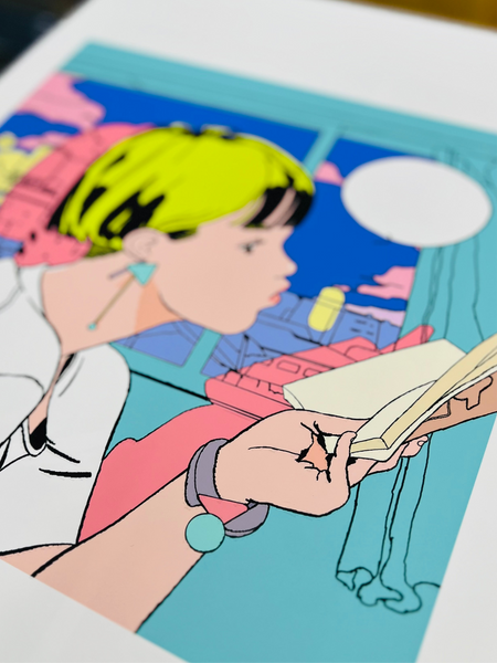 Luca Tieri - Summer Sunset (Yokohama More’s Poster) Art Print- No Frame -Lily in LA Exhibition