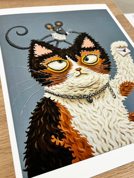 Rommi Huang - Love, Luck, and Whiskers - Art Print - Maneki Neko Exhibition