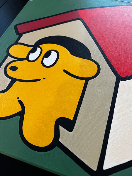 Kiriko Arai - Dog and Home Original Painting - Kiriko Solo Exhibition