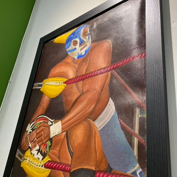 Jesus Antonio - "Unmasking" Original Canvas Artwork | Power Slam!: Pro Wrestling Show