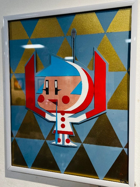 Chris Marino - "Super Milk Triangle" Framed Art ( Super Milk Chan Tribute Art Show )