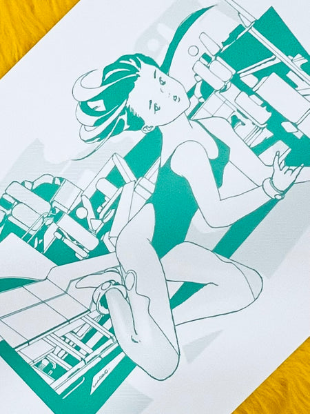 Luca Tieri - VACTA Silk Screen - No Frame - Lily in LA Exhibition
