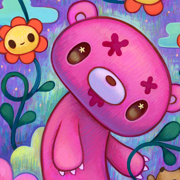 Jeremiah Ketner - Flowers For Gloomy Bear Art Print | Gloomy Bear Exhibition