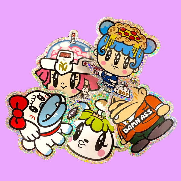 Hideyuki Tanaka - Milk Chan - Glitter Vinyl Stickers