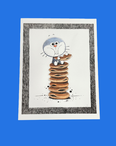 Helen Leroux - Dorae – Yum! Print- Doraemon Show