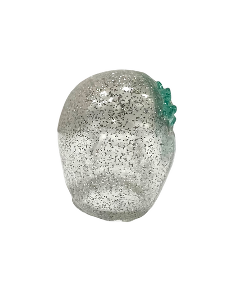 Y & G Crystal Skull - Glitter x Green Soft Vinyl Toy - One Up