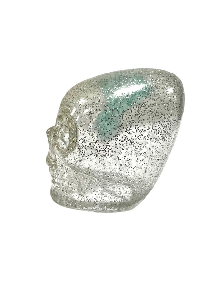 Y & G Crystal Skull - Glitter x Green Soft Vinyl Toy - One Up