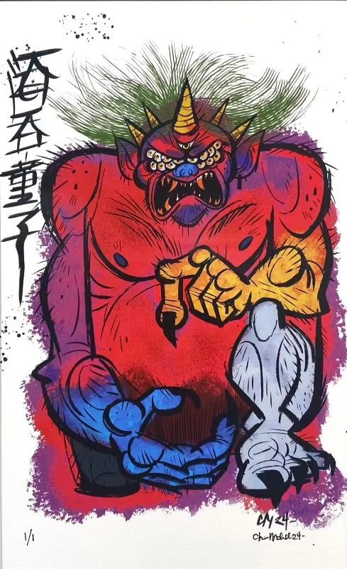 Chris Mitchell - "Shuten-dōji" Framed Art (Once Upon A Time: A Fairy Tale Art Show)