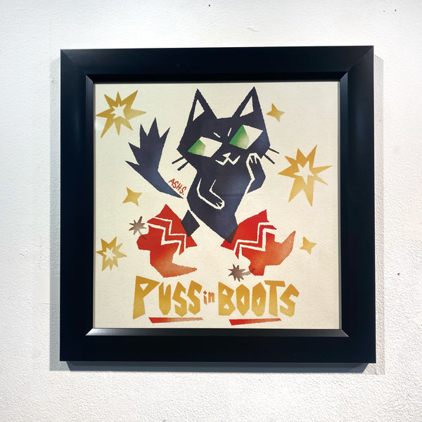 Ash S. - "Puss in Boots" Framed Art (Once Upon A Time: A Fairy Tale Art Show)