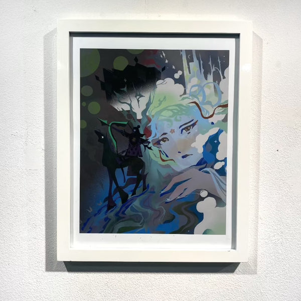 Sylvia Liu - "My Lady Moon" Framed Art (Once Upon A Time: A Fairy Tale Art Show)