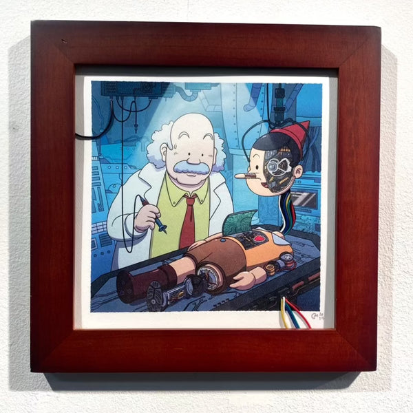 Chris Marino - "Laboratorio di Gipetto" Framed Art(Once Upon A Time: A Fairy Tale Art Show)