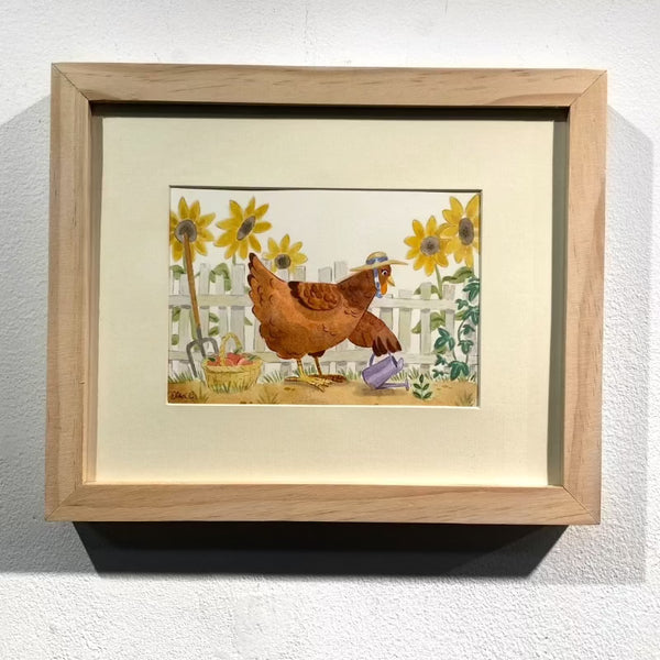 Elsa Chang - "The Little Red Hen" Framed Art (Once Upon A Time: A Fairy Tale Art Show)