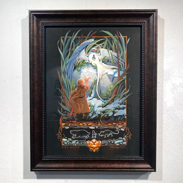 Beth Radloff - "You Poor Pretty Little Bird" Framed Art (Once Upon A Time: A Fairy Tale Art Show)