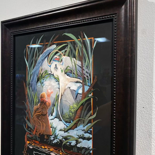 Beth Radloff - "You Poor Pretty Little Bird" Framed Art (Once Upon A Time: A Fairy Tale Art Show)