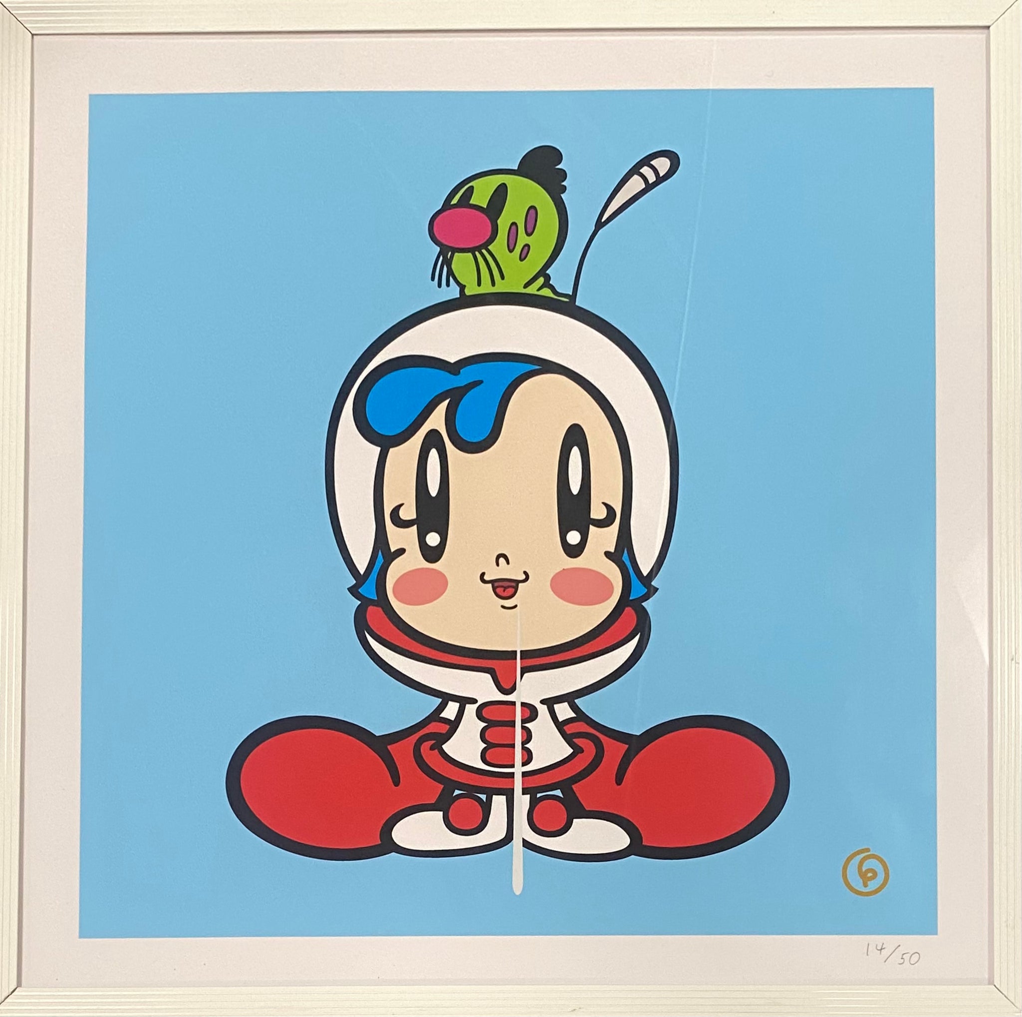 Hideyuki Tanaka - Super Milk-Chan Numbered Framed Print (Blue)