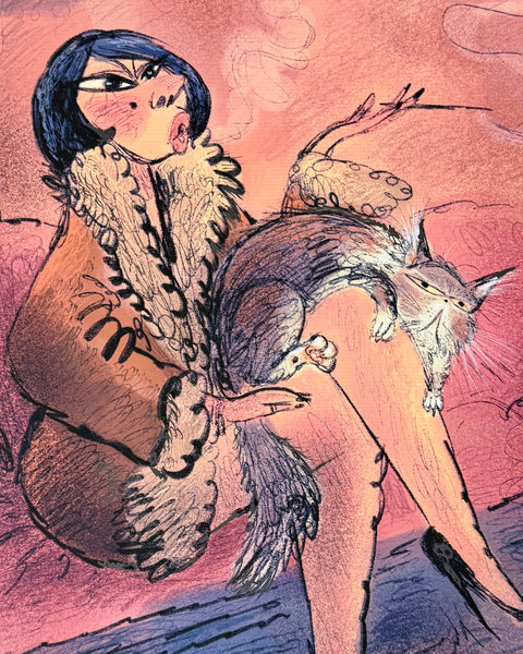 Leo Matsuda - Mademoiselle 1 Original Artwork - Warriors And Demons Solo Exhibition