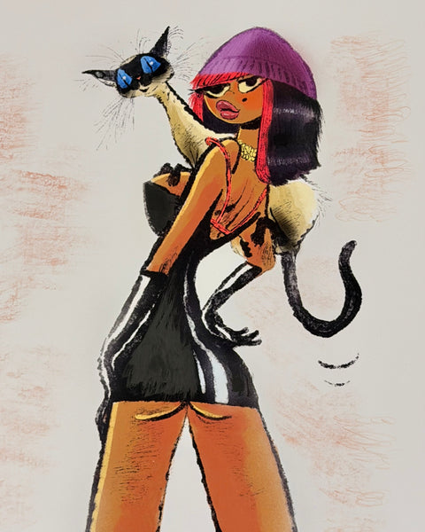 Leo Matsuda - Siamese - Original Artwork - Warriors And Demons Solo Exhibition