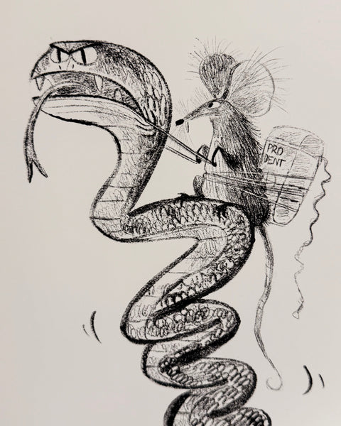 Leo Matsuda - Snake-Horse - Original Artwork - Warriors And Demons Solo Exhibition