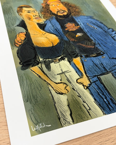 Leo Matsuda - Frank Dux and Jackson - Original Artwork - Warriors And Demons Solo Exhibition