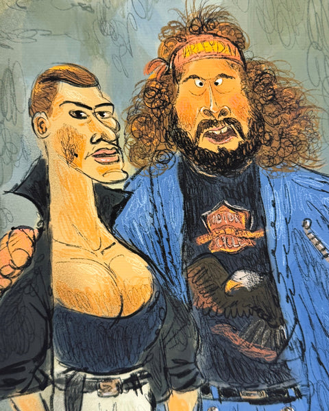 Leo Matsuda - Frank Dux and Jackson - Original Artwork - Warriors And Demons Solo Exhibition