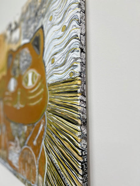 Paul Brain - Maneki Neko Brainstronaut  - Original Art - Maneki Neko Exhibition