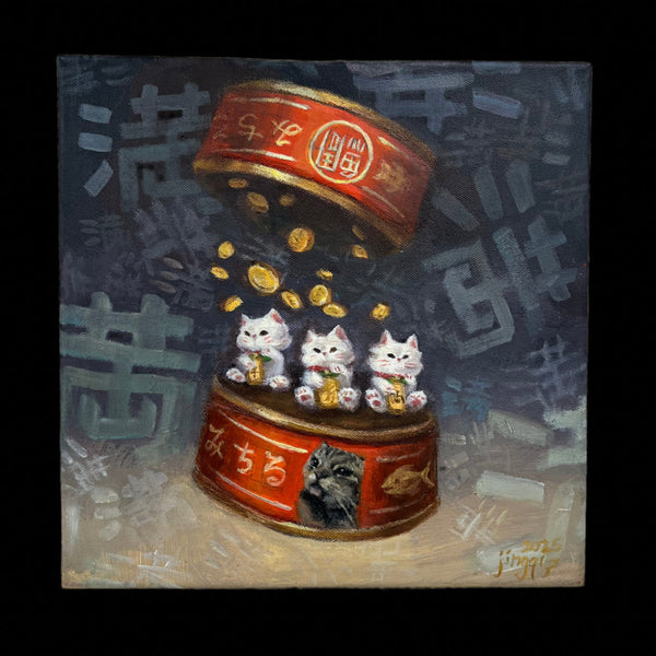 Jin Gqi Shi  - Plenty - Original Art- Maneki Neko Exhibition