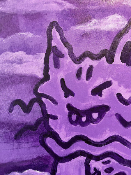 B. Chewy  - Peak And Peace - Original Artwork- Maneki Neko Exhibition