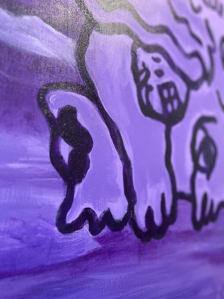 B. Chewy  - Peak And Peace - Original Artwork- Maneki Neko Exhibition